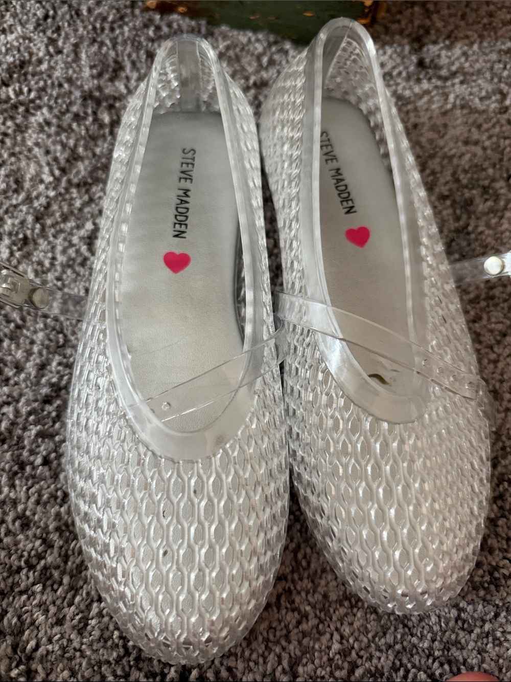 Steve Madden Clear Jelly Ballet Flats in Transparent